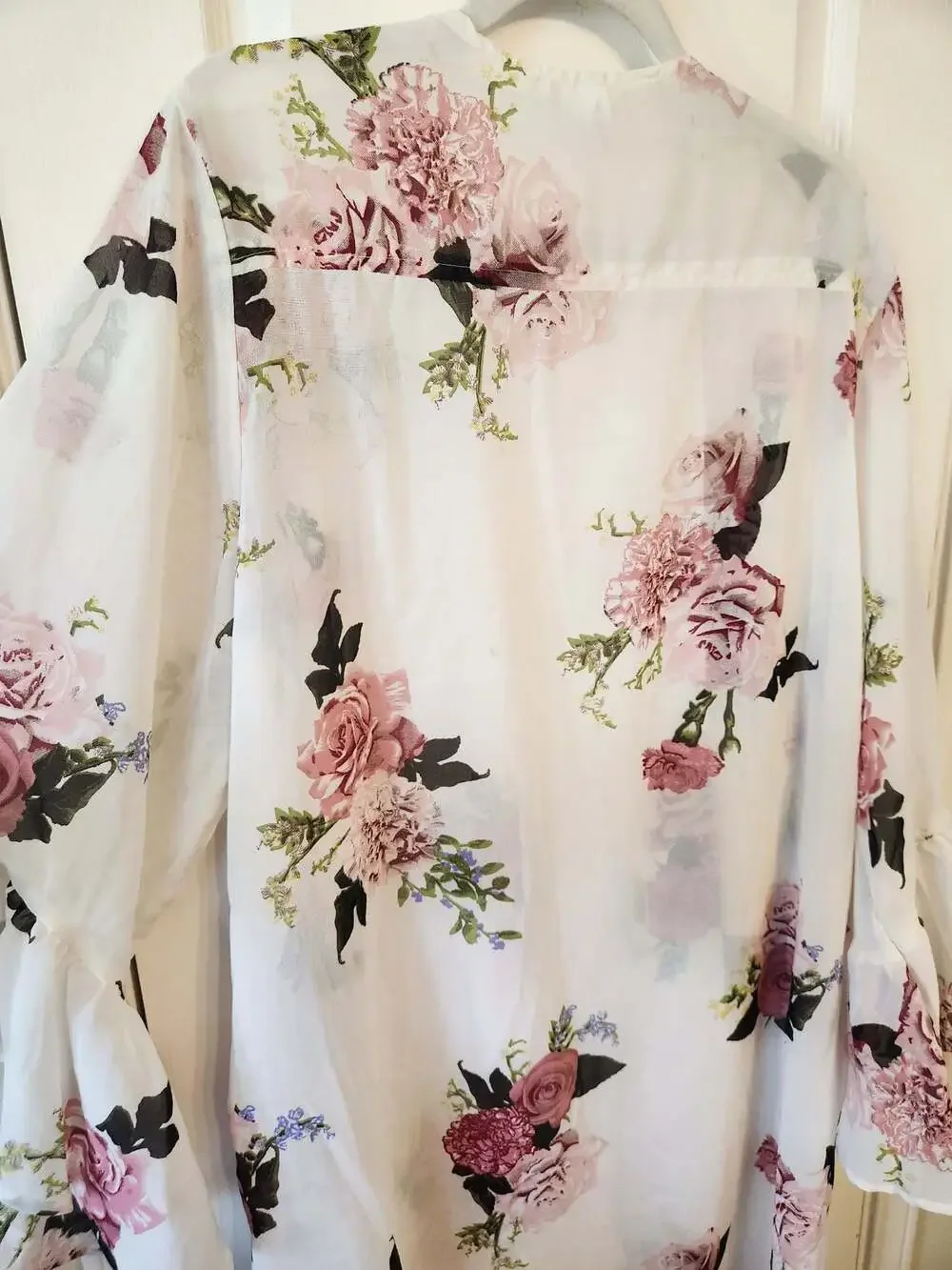 Live 4 Truth Floral Print Kimono Cardigan with Ruffle Bell Sleeves